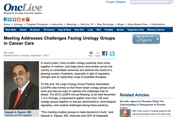Meeting Addresses Challenges Facing Urology Groups in Cancer Care