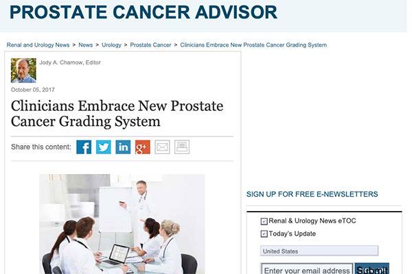 Clinicians Embrace New Prostate Cancer Grading System